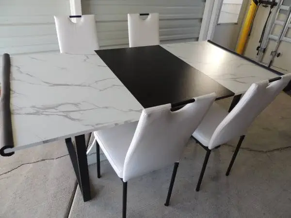 REDUCED! Near New 6 x 3 Dining Table with 4 Chairs