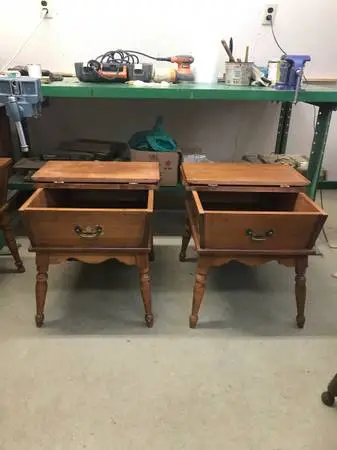 Genuine Heyward Wakefield Dough Box End Tables