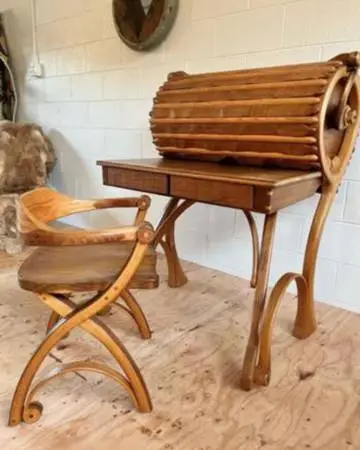 Mind Blowing Roll Top Desk and Chair