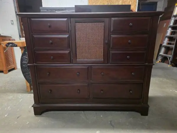 Dark Cherry Large 10 Drawer Dresser (Macys Chelsea Collection)