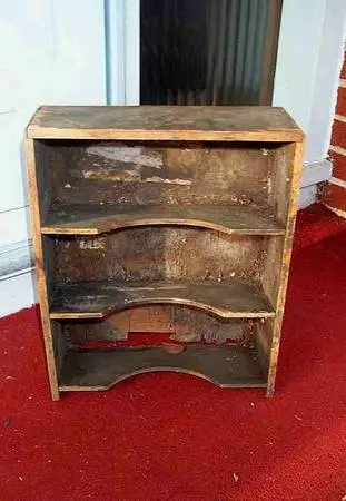 Small WORKSHOP SHELF Antique Rustic Print Shop Counter Top Vintage Old
