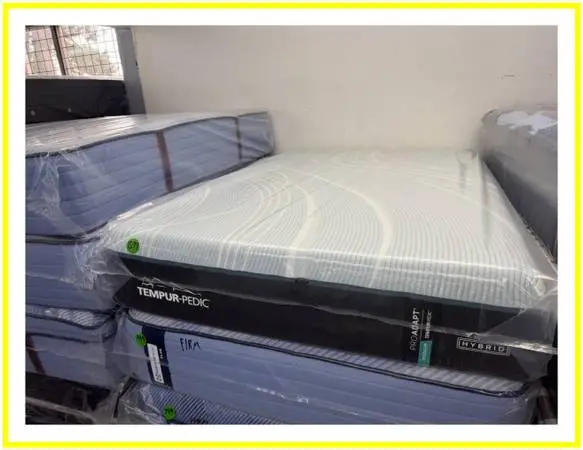 FULL SIZE TEMPURPEDIC PROADAPT (MEDIUM) HYBRID MATTRESS & BOX BED