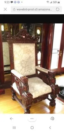 Over Sized Throne Hand Carved Fitzjames