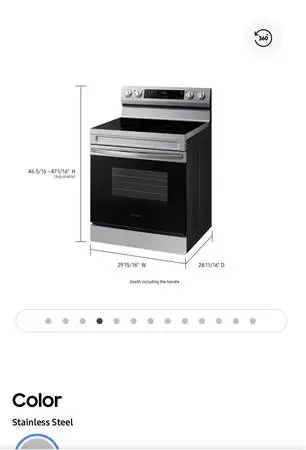 Samsung new 30 inch electric stove model NE63A6111SS
