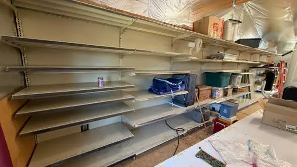 Commercial shelving Uline Gondola