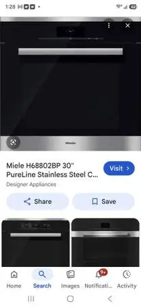 Miele Pureline 30 convection oven H 6680 BP