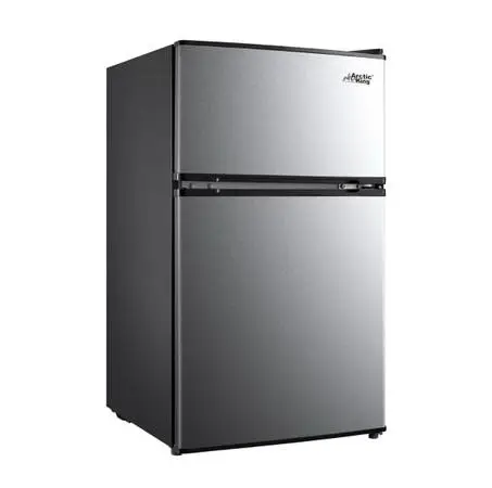 Mainstays 3.2 Cu. Ft. 2-Door Mini Fridge with Freezer – New