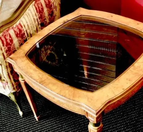 Mid century, classic, accent tables, wood, glass, pairs, or singles..