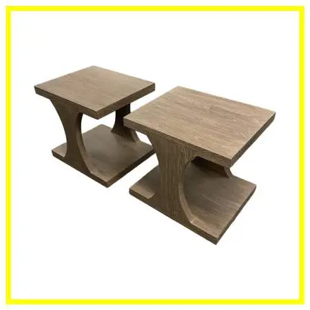 Brownstone Palmer Driftwood End Tables, Pair