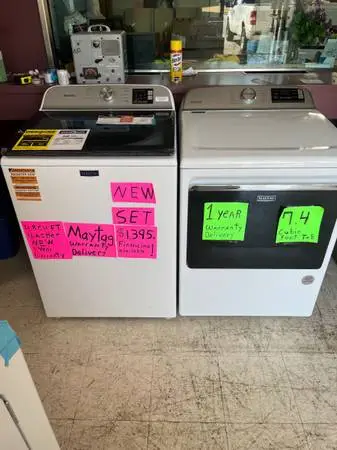 Washer dryer set new Maytag warranty delivery call/text