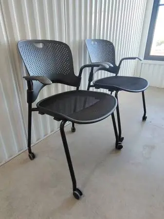 Herman Miller Caper rolling side chairs