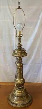 Brass Indian /Asian (?) Table Lamp