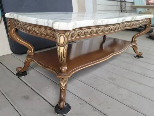 Antique Marble Top Coffee Table