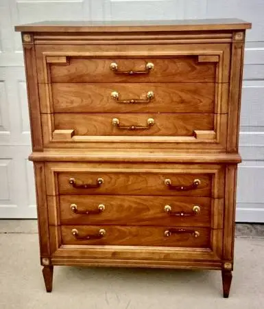 Amazing mid century bedroom set - dressers/ bed/ night stand/ mirror