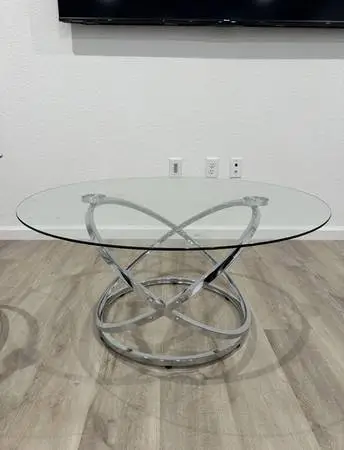 Glass coffee table set w/ 2 end tables