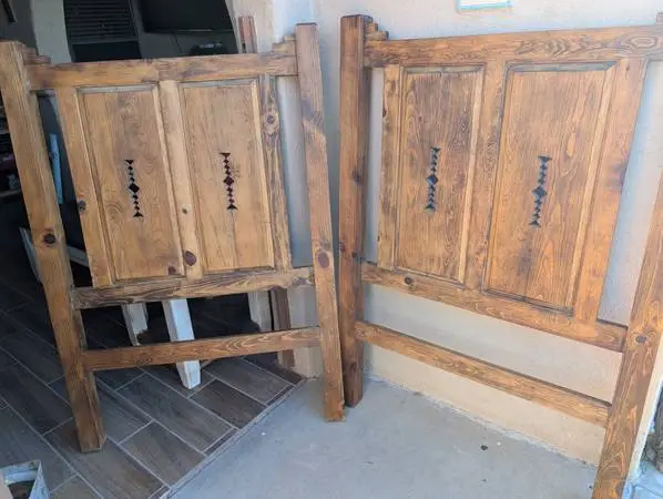 Matching Rustic Twin Bed Headboards