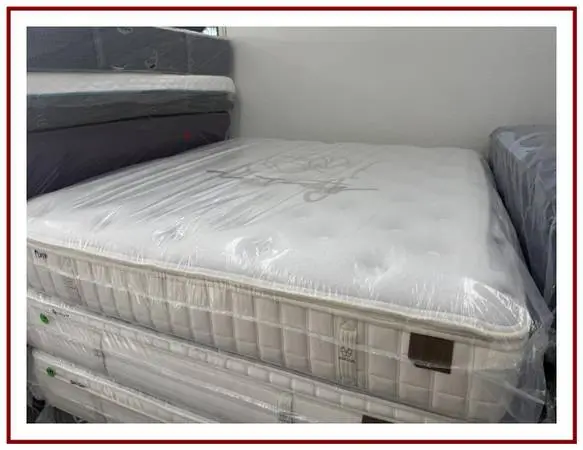California King Koil Natural Collection Eurotop Mattress & Boxes Bed