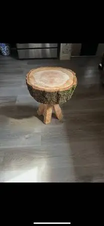 Solid Wood End Table, Side Table, all 1 piece