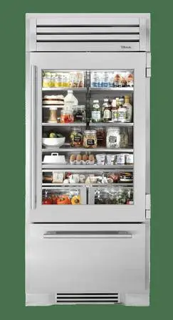 True 36 ss built in glass door refrigerator residential