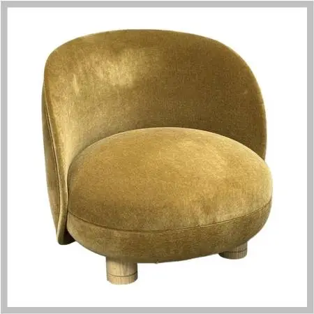 New Bespoke Mohair Brown Sugar Chair