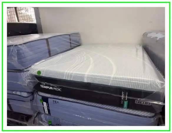 FULL SIZE TEMPURPEDIC PROADAPT (MEDIUM) HYBRID MATTRESS & BOX BED