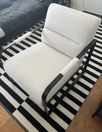 brand new ivory accent chair