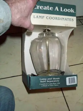 LAMP Coordinates CREATE A LOOK Vintage New In Box Glass Light No Shade