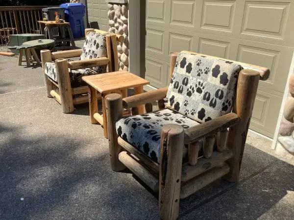 Log Chairs w/ Table