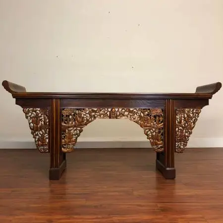 Ornate Chinese Elmwood Altar Table