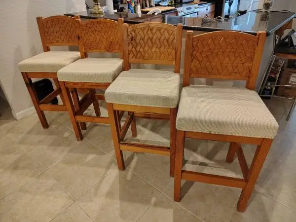 4 Bar Stools, 30inch height at seat cushion
