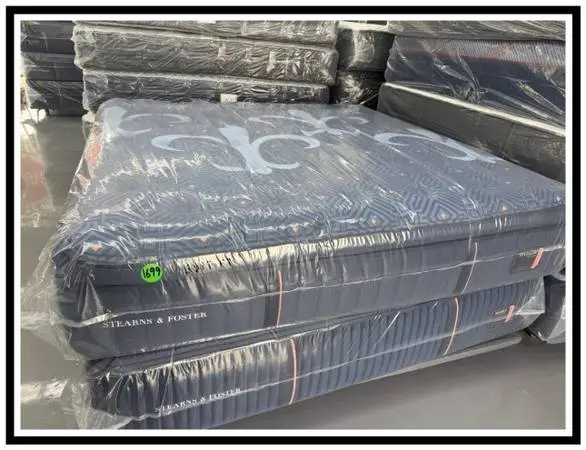 King Size Stearns & Foster Lux Estate Pillow Top Mattress Bed