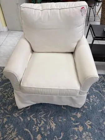 White Slip Cover Chair