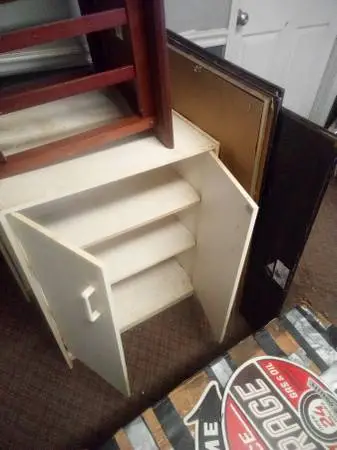 2 White bookshelfs -with 3 shelves each OBO