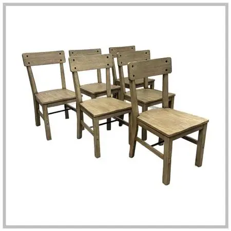 Pottery Barn Benchwright Dining Chairs, Set Of Six