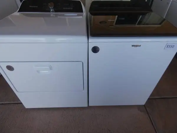 WHIRLPOOL WASHER/ELECTRIC DRYER 90 day warranty some delivery