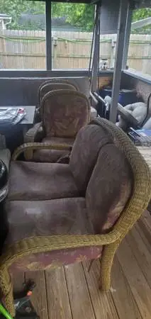 3 Piece Wicker Outdoor Furniture Set