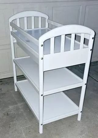 Classic 1990s sturdy white changing table OBO