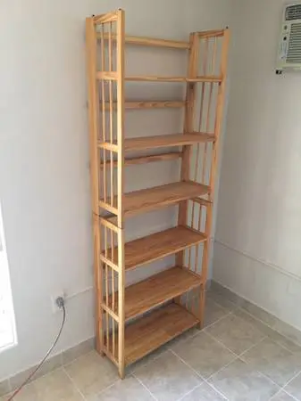 Folding shelves