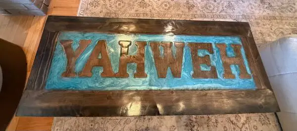 Large heavy coffee table Christian table