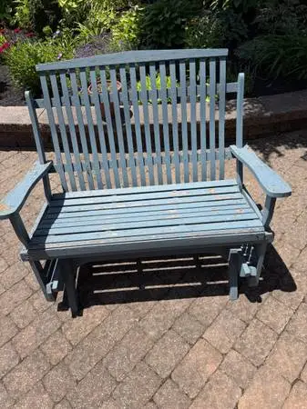 Glider Bench, 2 Seat, Oak