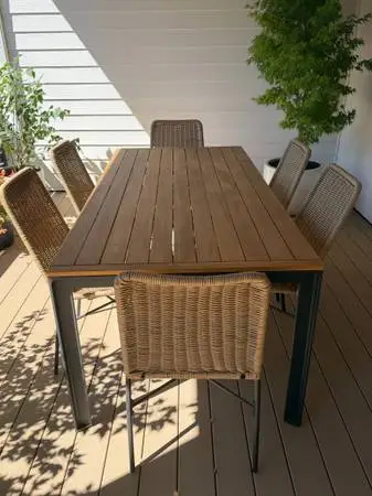 Teak Outdoor Dining Table 76”