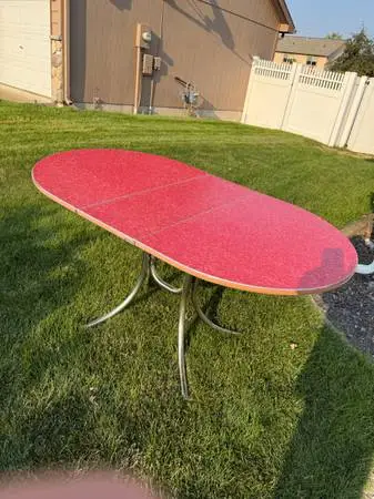 Like New! Vintage Red 5ft. Folding Table!!