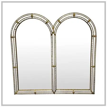 Hollywood Regency Double Arched Wall Mirror