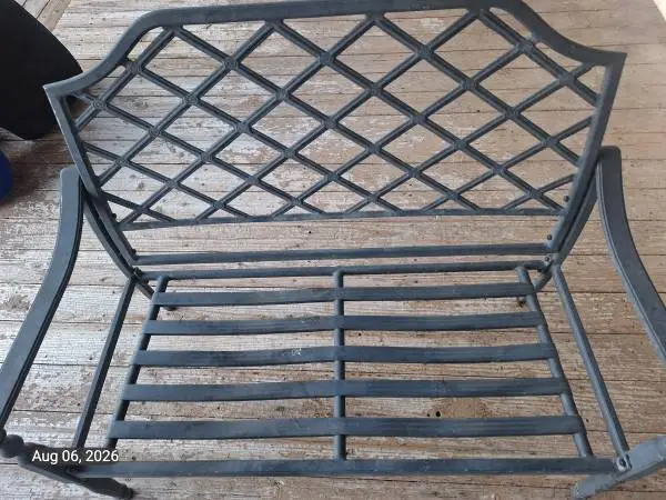 Rod iron bench