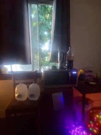 Microwave and mini fridge combo