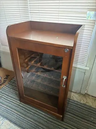 Glass front wine cabinet