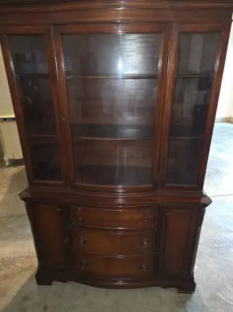 Nice wood and glass front cabinet