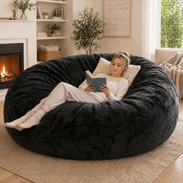 100CM Large Adult Bean Bag Chair Memory Foam Padded Lounge Chair washable cover(Free Home Delivery)