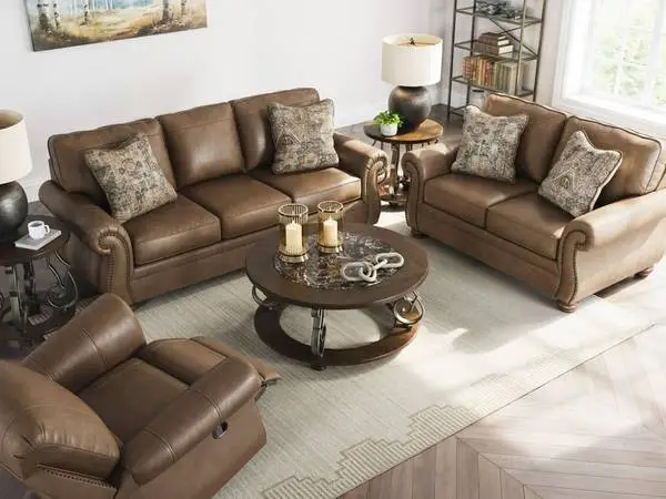 *NEW* Suede Microfiber Sofa and Loveseat Set -Easy Cleaning Fabric