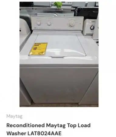Reconditioned Maytag Top Load Washer LAT8024AAE